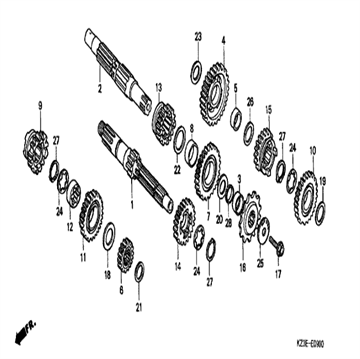 Dring, 23,75 mm. (ARAI), 91201-ML3-873 , Honda